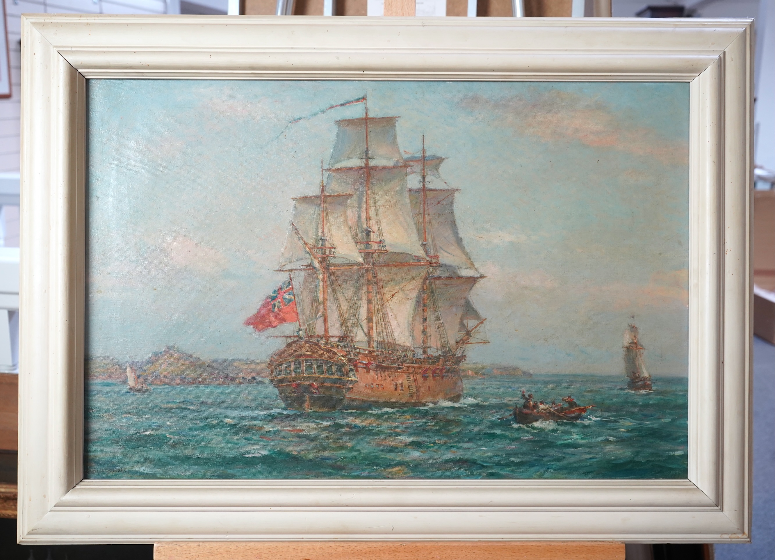 Bernard Finegan Gribble, 1872-1962, 'Resolution Leaving Plymouth'